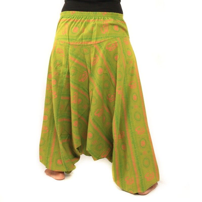 Aladdin Pants Om Sanskrit cotton