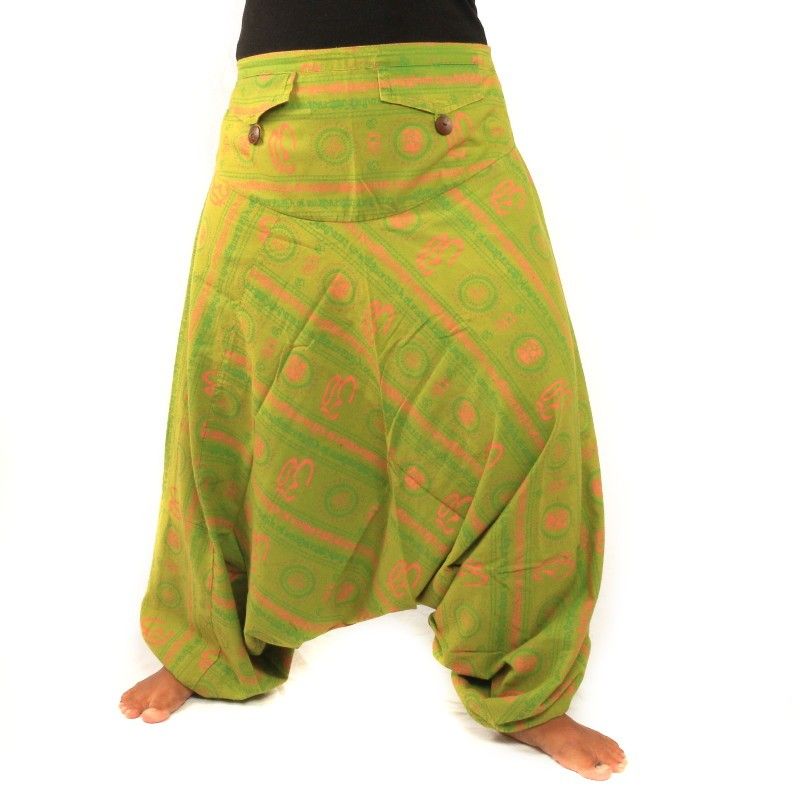 Aladdin Pants Om Sanskrit cotton