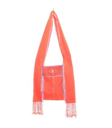 Shoulder bag cotton - embroidered handmade