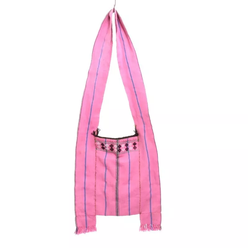 Shoulder bag cotton - embroidered handmade