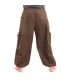 Harem pants for tying Spiral design in heavy cotton