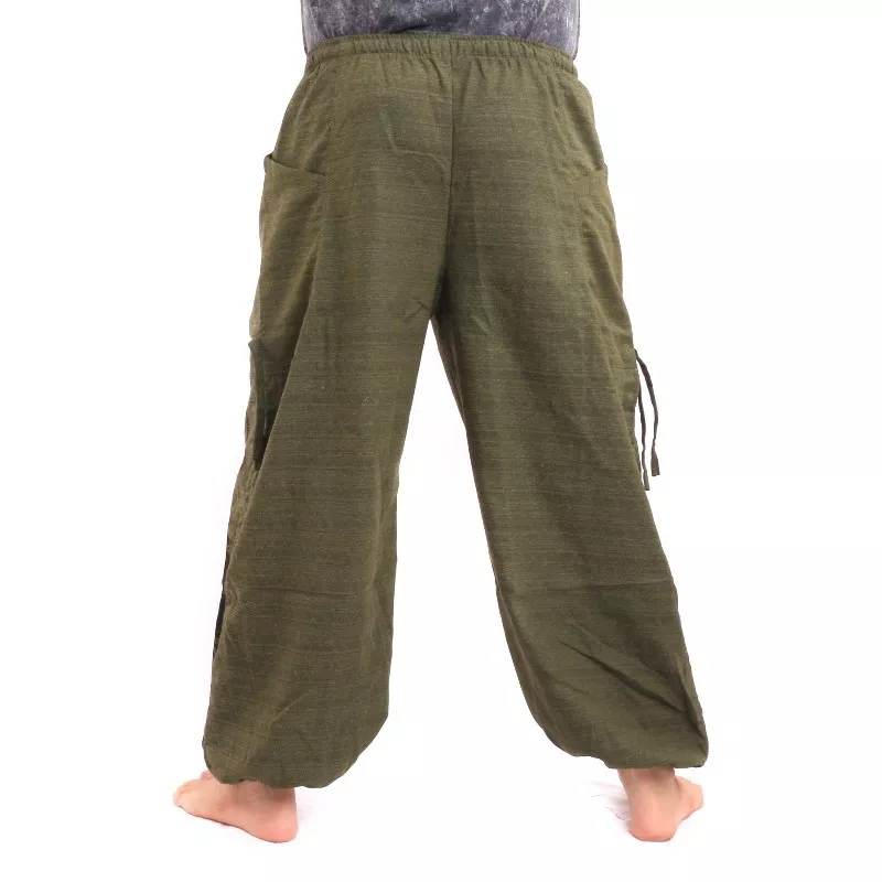Sarouel à nouer Motif en spirale en coton lourd