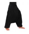 Pantalon harem avec 2 poches latérales profondes, noir
