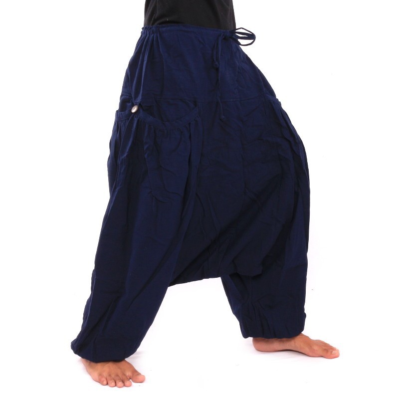 Harem Afghan Afghani pants cotton mix with 2 shell-shaped pockets DTA-D8