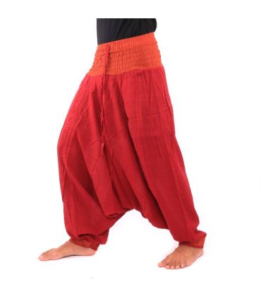 pantalon de harem rouge foncé