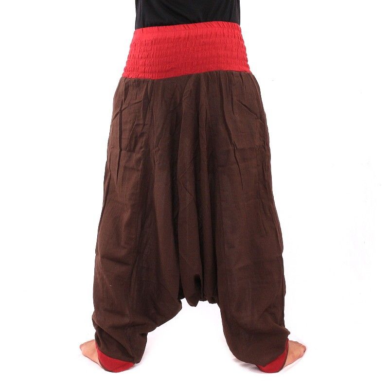 harem pants - dark brown