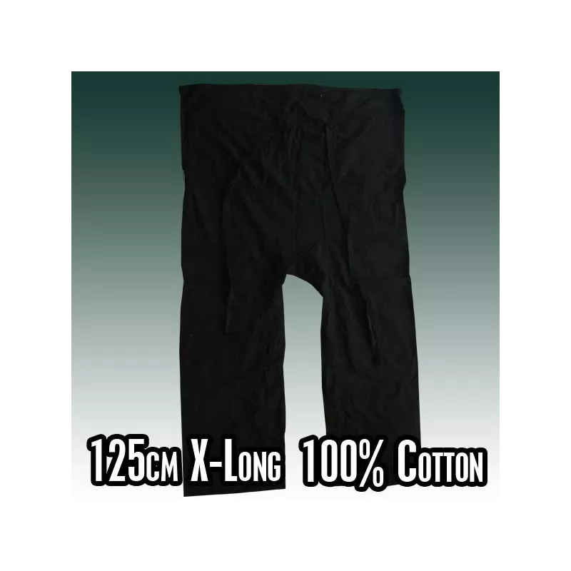 Pantalon de pêcheur thaïlandais noir - extra long