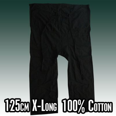 Pantalon de pêcheur thaïlandais noir - extra long