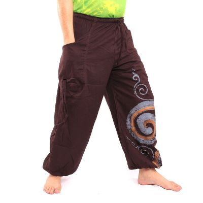 Thai hippie pants spiral pattern
