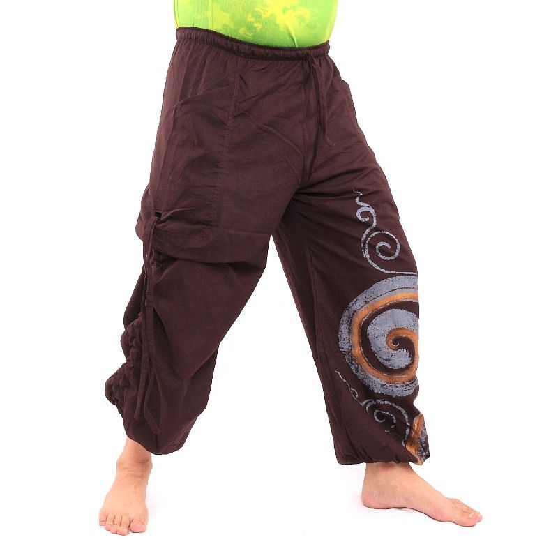Pantalones hippie tailandeses patrón espiral