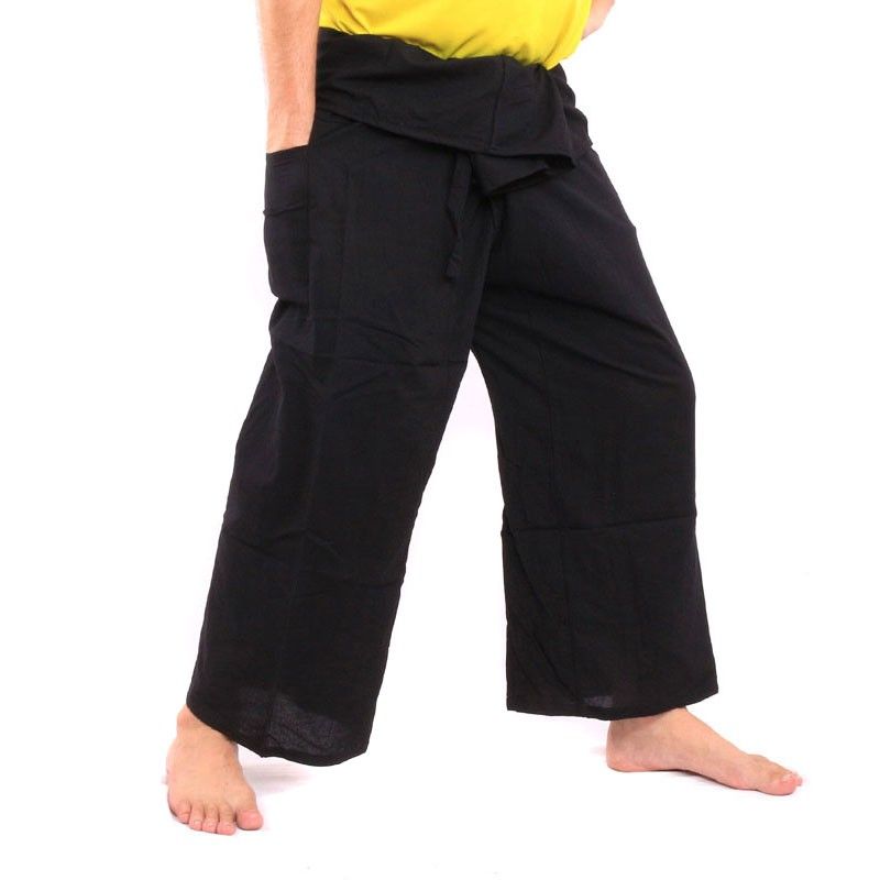 Jing Shop Thai fisherman pants black️