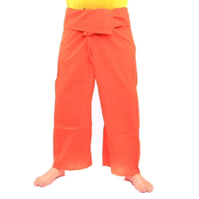 Thai Fisherman Pants - Orange - Cotton CT13