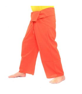 Pescador pantalones tailandeses - Naranja - Algodón