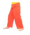 Pantalon de pêche thaïlandais - orange - coton