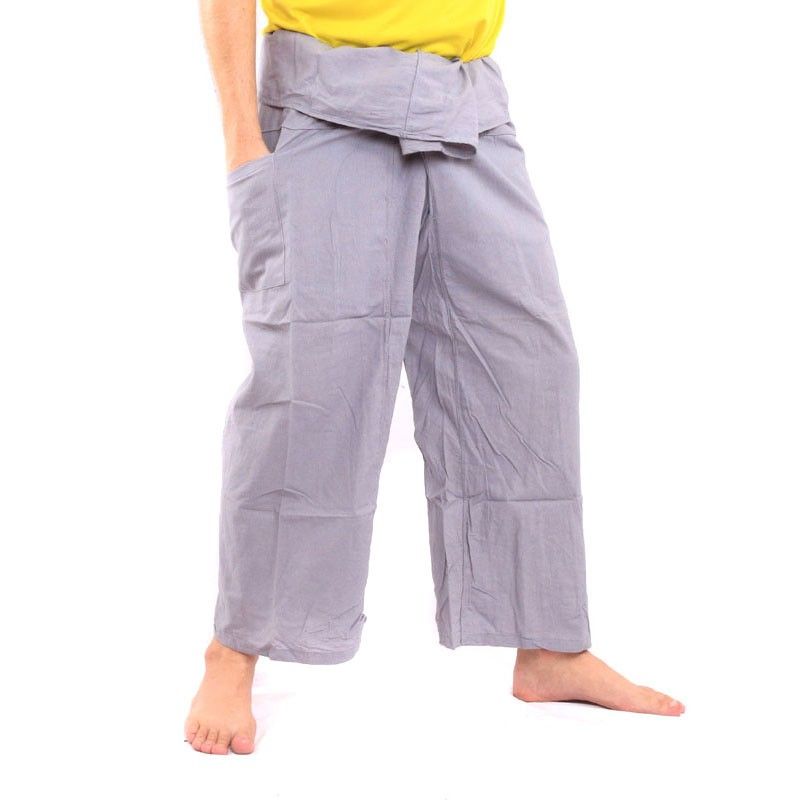 Baumwoll-Fischerhose Patchwork Wickelhose Yogahose aus Nepal