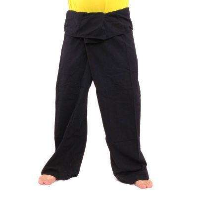 Pantalon de pêcheur thaïlandais noir - extra long