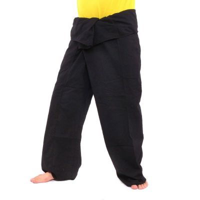 Pantalon de pêcheur thaïlandais noir - extra long