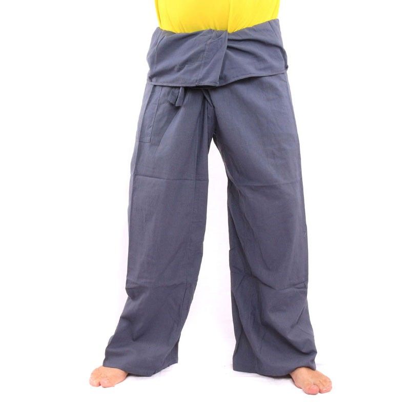 Thai fisherman pants - grey - extra long cotton