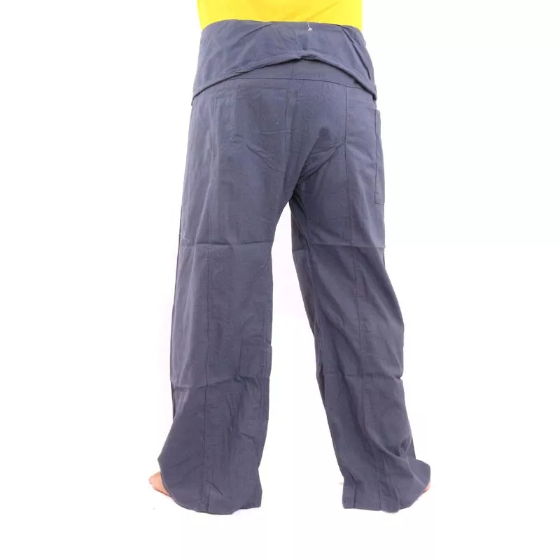 Pantalon de pêcheur thaïlandais - gris - coton extra long