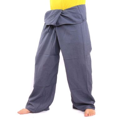 Thai Fischerhose - grau - extra lang Baumwolle