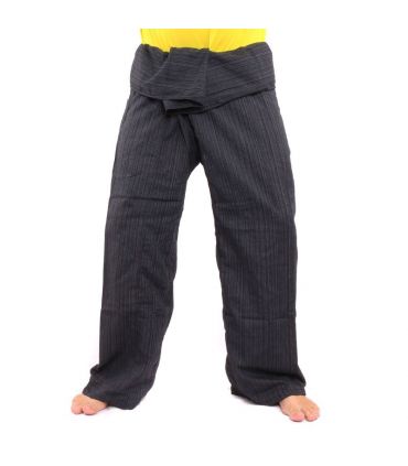 Thai fisherman pants Cottonmix extra long - black