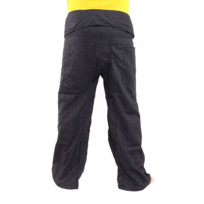 Pantalon de pêcheur thaïlandais Cottonmix extra long - noir