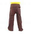 Pantalones de pescador tailandeses Cottonmix extra largos - marrón
