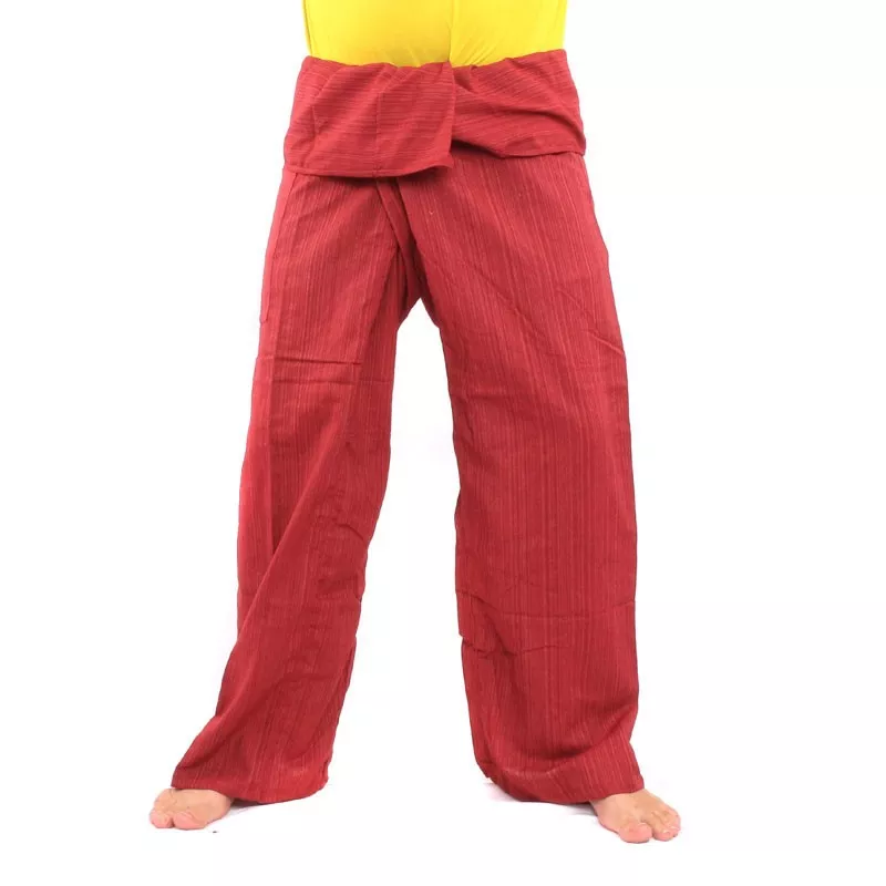 Thai fisherman pants Cottonmix extra long - red