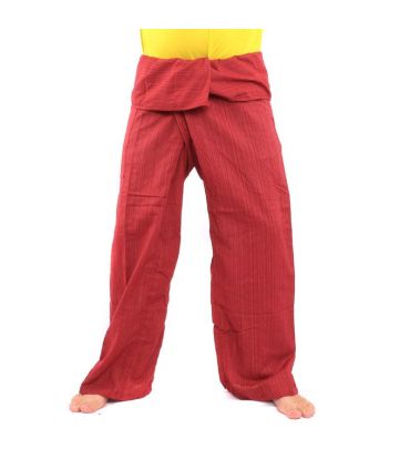 Thai Fischerhose   Cottonmix extra lang - rot