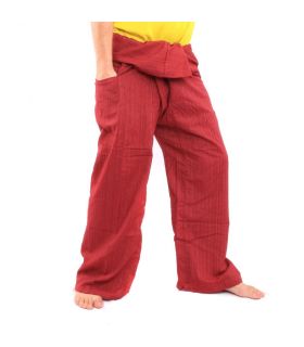 Pantalón de pescador tailandés Cottonmix extra largo - rojo