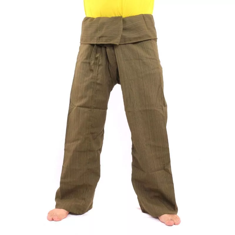 Thai fisherman pants Cottonmix extra long - green