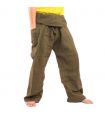 Pantalon de pêcheur thaïlandais Cottonmix extra long - vert