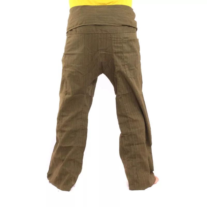 Pantalon de pêcheur thaïlandais Cottonmix extra long - vert