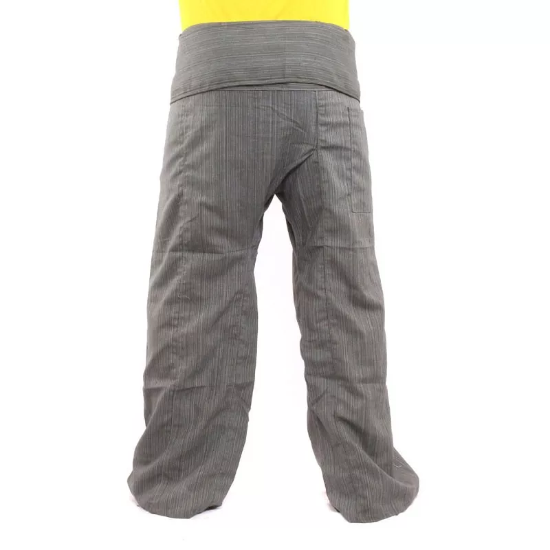 Pantalon de pêcheur thaïlandais Cottonmix extra long - gris