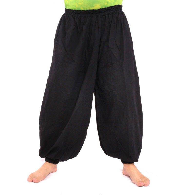 Pantalones harén Yoga algodón negro