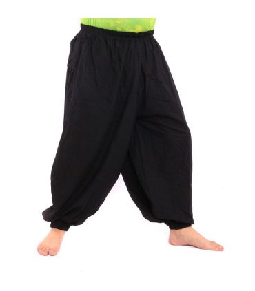 Harem pants yoga cotton black