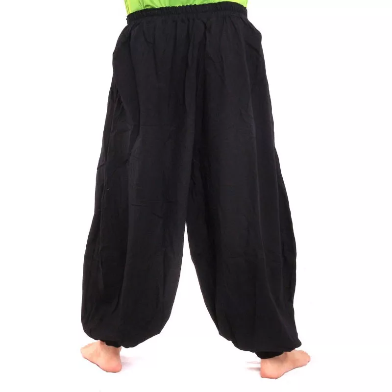 Haremshose Yoga Baumwolle schwarz