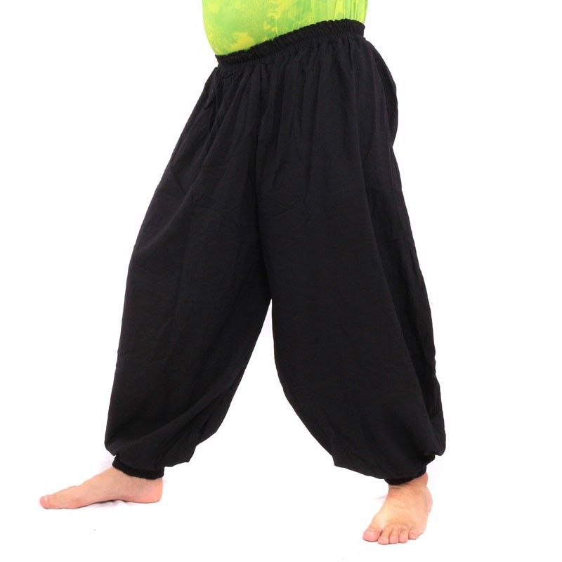Pantalones harén Yoga algodón negro