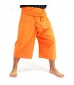 3/4 pantalones de pesca tailandeses de viscosa naranja