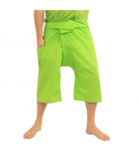 3/4 pantalones de Fisherman viscose verde claro