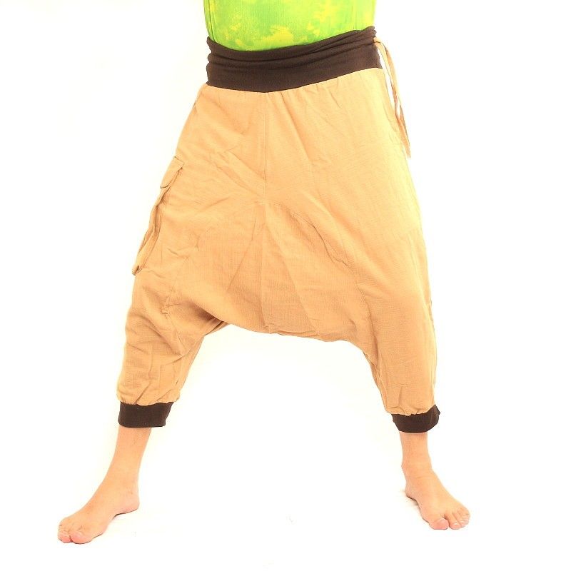 Harem pants with large side pocket