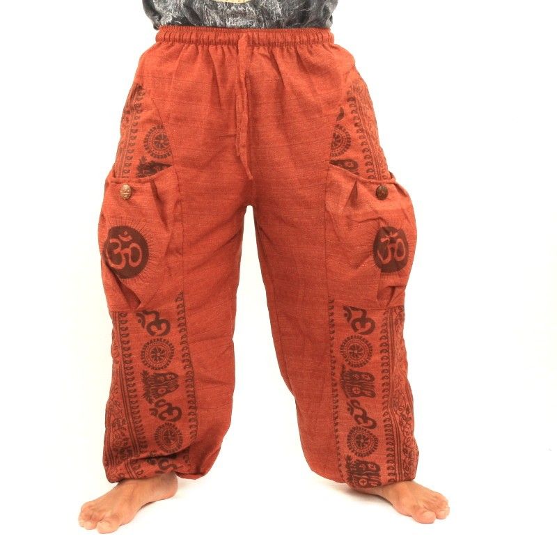 Pantalon Thai Hippie pour attacher le motif du Tibet