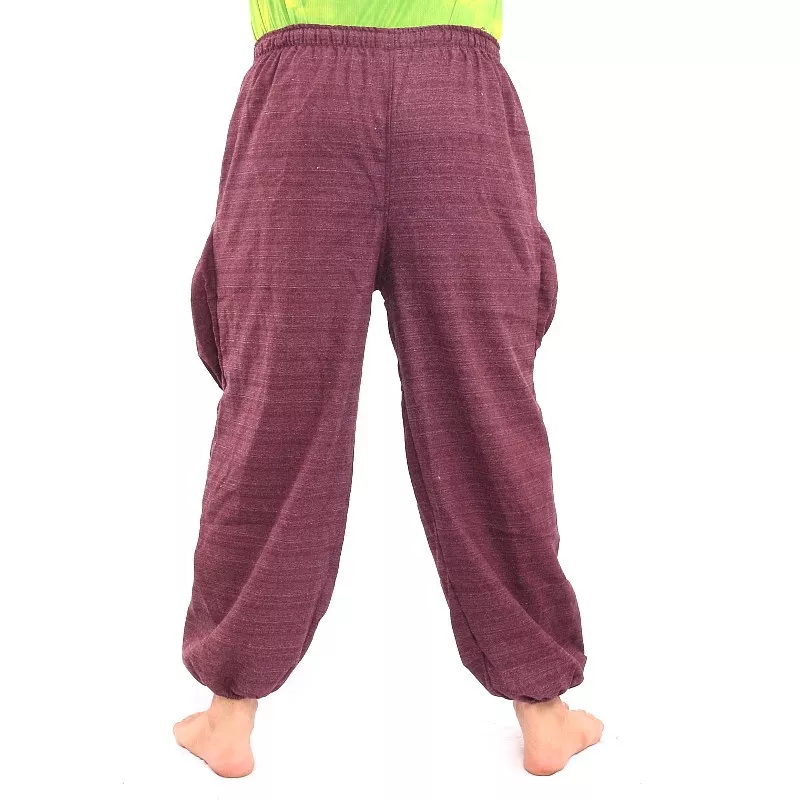 Pantalon hippie thaïlandais à nouer motif Tibet