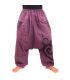 Sarouel Baggy Pants en coton violet imprimé