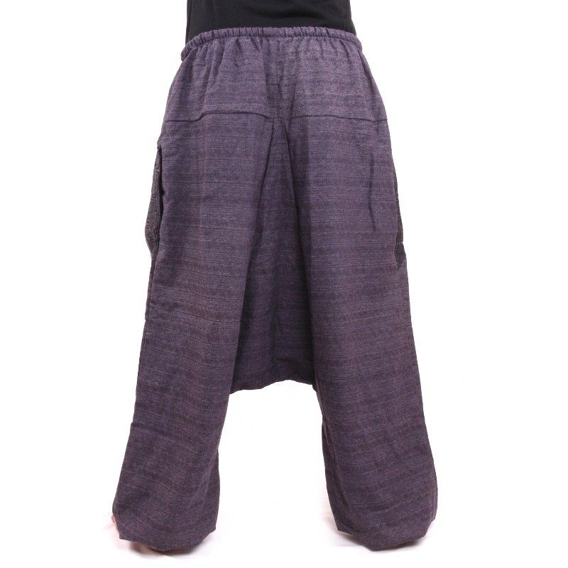 Harem pants Baggy Pants printed dark magenta cotton