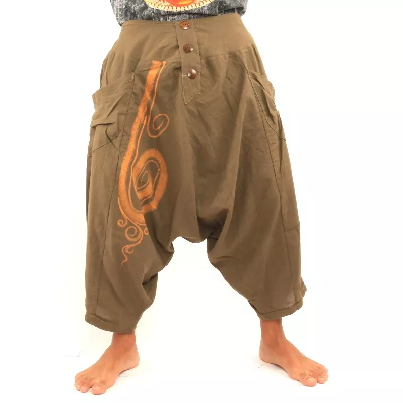 Harem Caprihose mit Spiralmuster