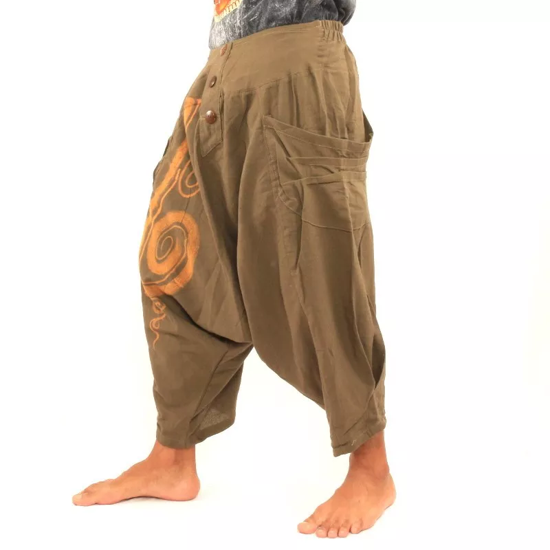 Harem Caprihose mit Spiralmuster