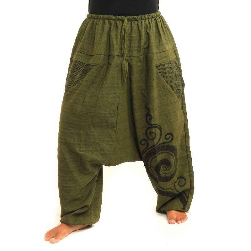 VERT CACTUS Pantalon harem évolutif – Nine clothing - maternité évolutive
