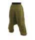 Harem pants Baggy Pants printed green cotton