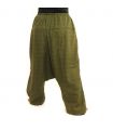 Pantalones Anchos estampados de algodón verde